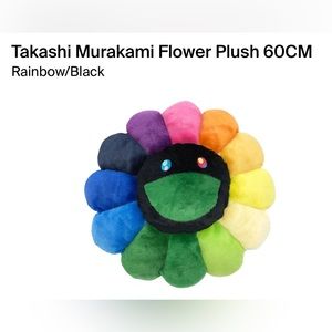 Takashi Murakami Flower Plush 60 CM Rainbow/Black